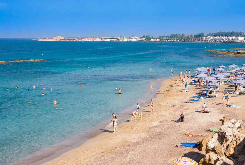 Municipal Bath Beach in Paphos